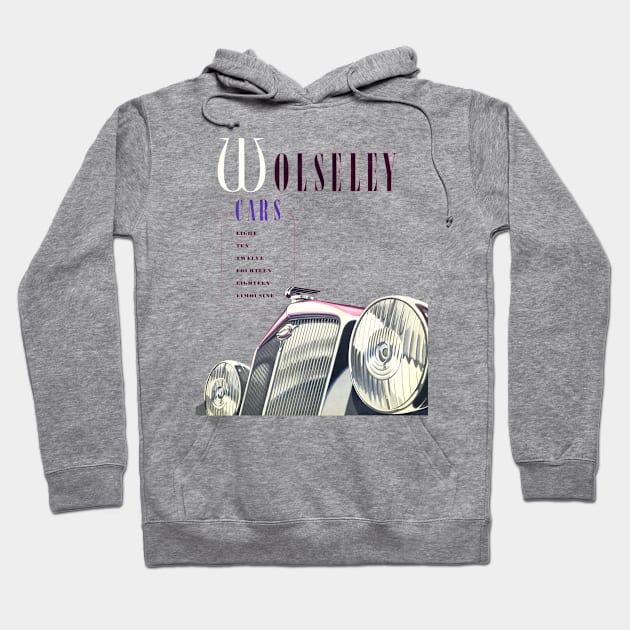 WOLSELEY CARS ADVERT Hoodie by Throwback Motors